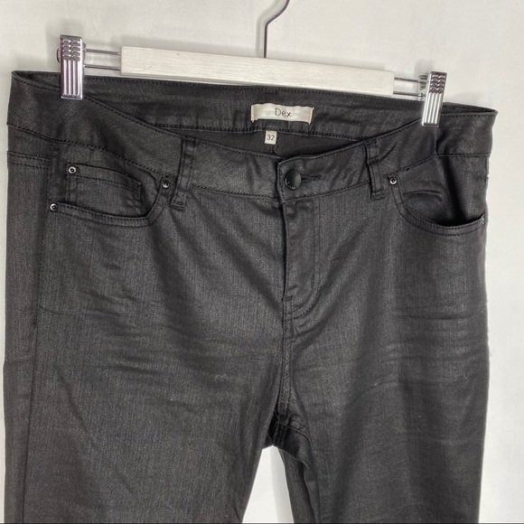 Dex Skinny Distressed Coated Denim - Picture 15 of 15